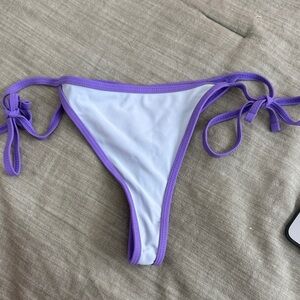 Boutine LA Purple and White Bikini Bottom